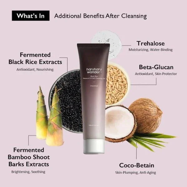 Gel de Limpeza Haruharu Wonder Black Rice – Limpeza Suave com pH 5.5