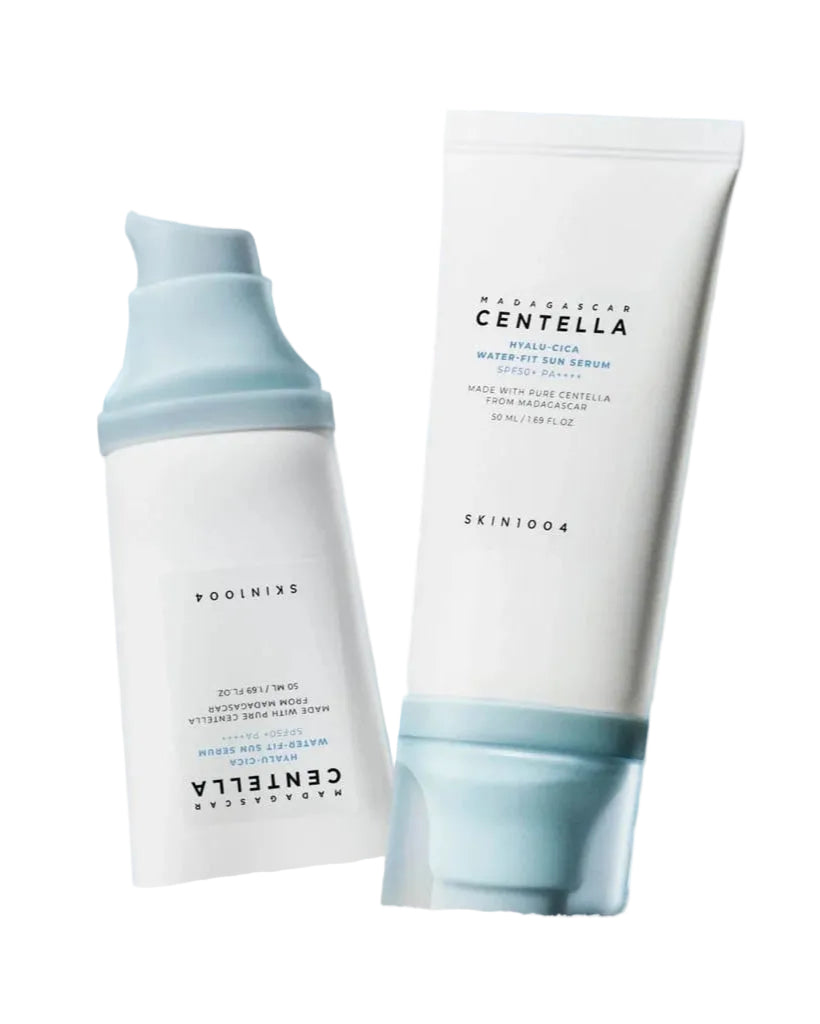 {{SKIN1004 Madagascar Centella Hyalu-Cica Water-Fit Sun Serum – Protetor Solar Hidratante com Centella e Ácido Hialurónico}} cosmética coreana em Portugal KEVA Cosmetic.