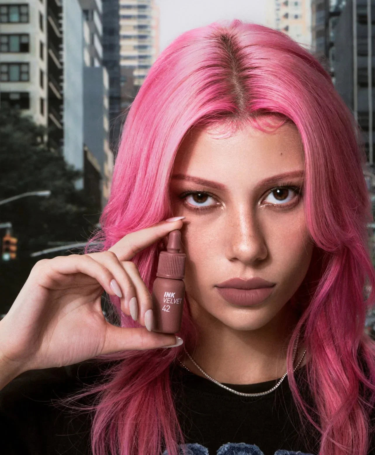 Lip Tint Peripera Ink Velvet – Tom Nude com Acabamento Aveludado e Suave