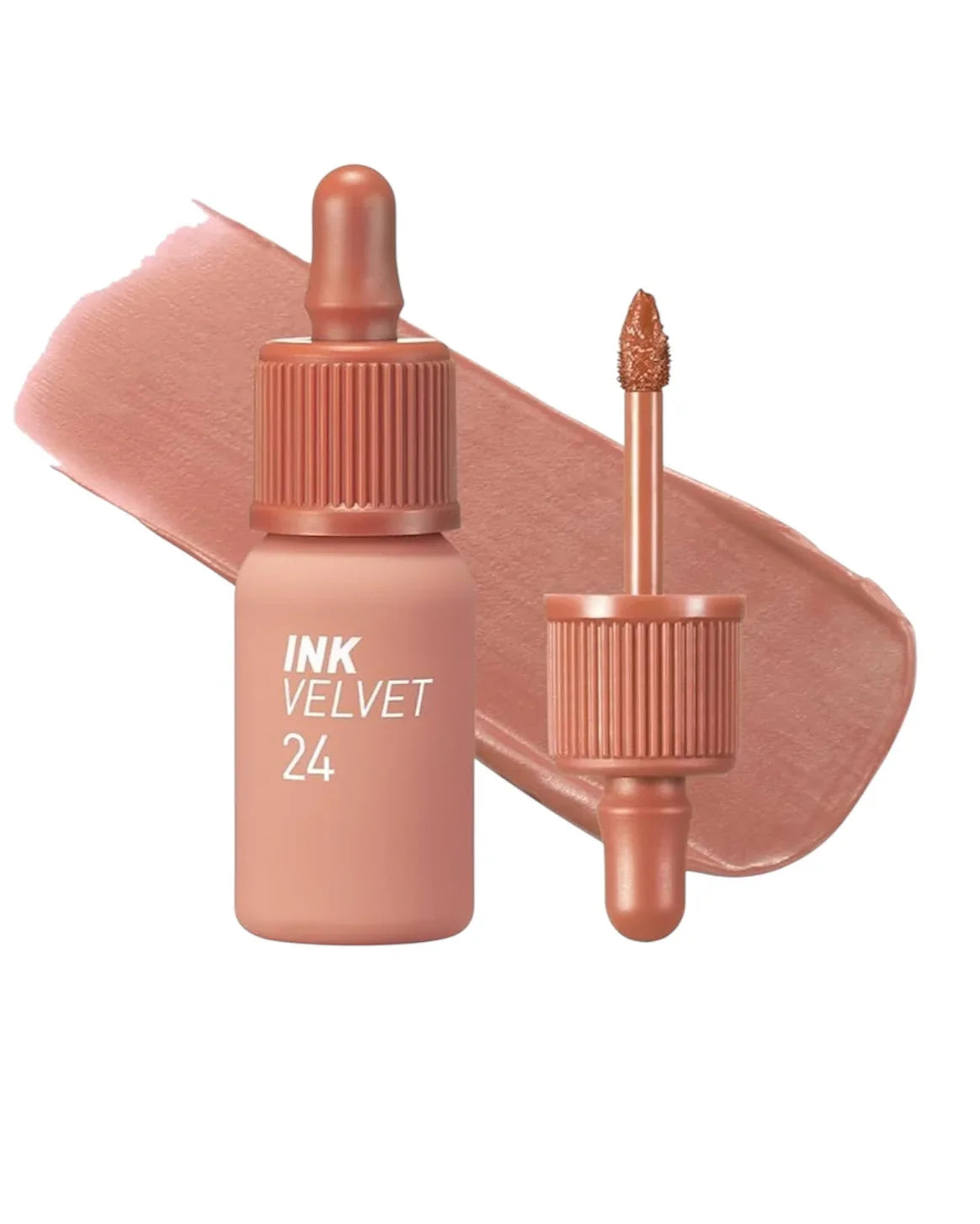 Lip Tint Peripera Ink Velvet – Tom Nude com Acabamento Aveludado e Suave