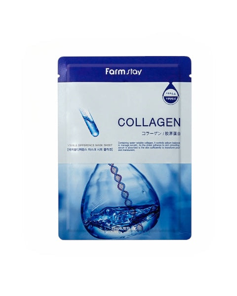Farmstay Collagen Mask Sheet – Máscara Facial Hidratante e Refirmante