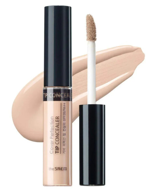 Corretor The Saem Cover Perfection Tip – Alta Cobertura e Acabamento Natural