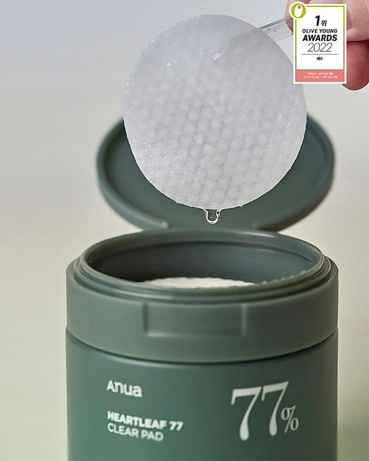 Anua Heartleaf 77 Toner Pad – Discos Tonificantes com Heartleaf para Hidratar e Equilibrar a Pele - Keva Cosmetic