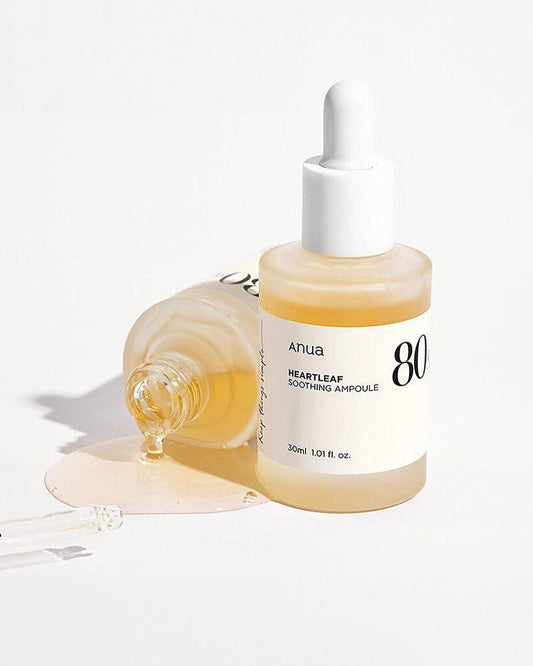 Anua Heartleaf 80 Ampoule – Ampola Hidratante e Calmante com Heartleaf para Pele Sensível - Keva Cosmetic