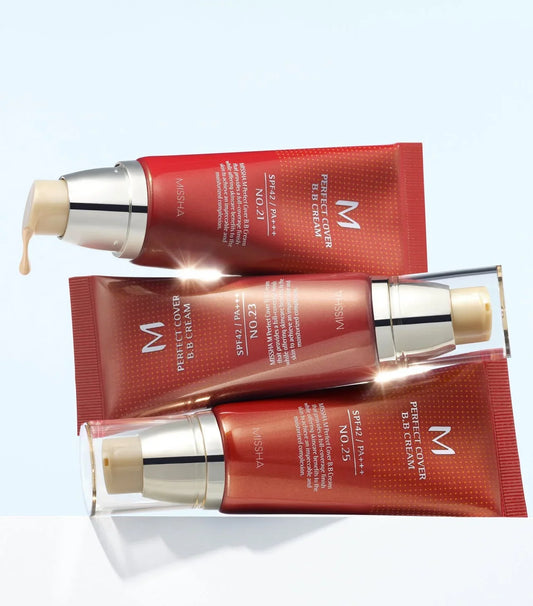 BB Cream MISSHA M Perfect Cover – Cobertura Média com Proteção Solar e Hidratação