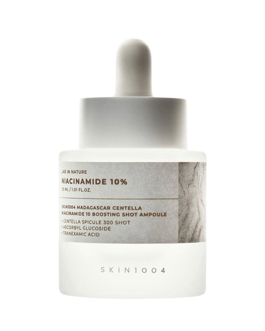ampola Niacinamide 10 Boosting Shot, com 10% de niacinamida para manchas e oleosidade