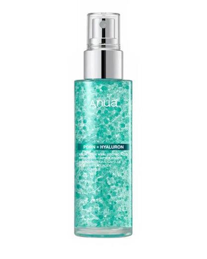 Um spray facial refresca instantaneamente, além de hidratar a sua peleAnua PDRN Hyaluronic Acid Hydrating Capsule Mist. Acorda a sua pele a qualquer hora do dia e garante uma agradável sensação de frescura - como se tivesse acabado de sair do duche.