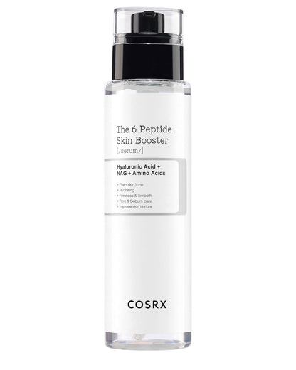 Experimente o poder transformador do COSRX The 6 Peptide Skin Booster Serum, um sérum multifuncional concebido para melhorar o estado geral da sua pele. Infundido com um poderoso Complexo de 6 Peptídeos, este sérum aumenta a elasticidade da pele