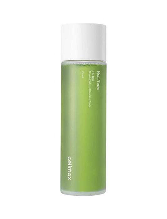 O Celimax The Real Noni Moisture Balancing Toner é um tónico nutritivo que proporciona uma ampla hidratação e nutrição à pele com Extrato de Noni e Óleo de Semente de Noni. Além disso, o Complexo de Aminoácidos cuida da camada de humidade e equilibra a condição da pele, mantendo-a hidratada. O tónico transforma a pele seca e áspera e preenche-a com uma hidratação suave e saudável. Contém 80,1% de extrato de fruto de Noni e 0,1ppm de óleo de semente de Noni. Estes dois fornecem uma ampla hidratação e ajudam 
