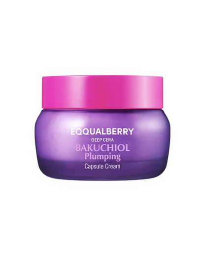  EQQUALBERRY Bakuchiol Plumping Capsule Cream é um creme hidratante anti-idade formulado com bakuchiol e cápsulas nutritivas, desenvolvido para ajudar a melhorar a firmeza, elasticidade e luminosidade da pele.

A sua fórmula nutritiva ajuda a suavizar linhas finas, hidratar profundamente e proporcionar um efeito preenchido e glow saudável sem sensação pesada