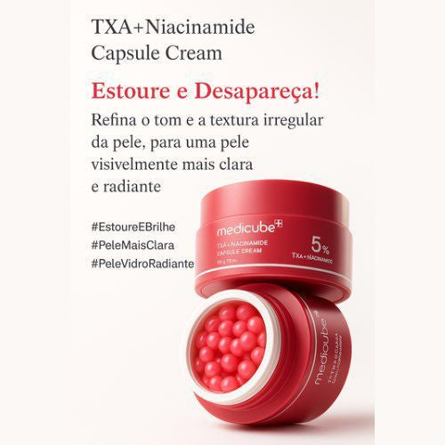 {{Medicube TXA Niacinamide Capsule Cream- Manchas, e Tom Uniforme}} cosmética coreana em Portugal KEVA Cosmetic.