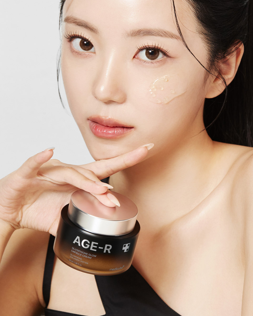 {{Medicube AGE-R Glutathione Glow Capsule Cream - Luminosidade Intensa e Uniforme}} cosmética coreana em Portugal KEVA Cosmetic.
