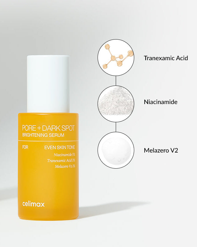 {{Celimax Pore + Dark Spot Brightening Serum - Redução de Pigmentação e Poros Dilatados}} cosmética coreana em Portugal KEVA Cosmetic.