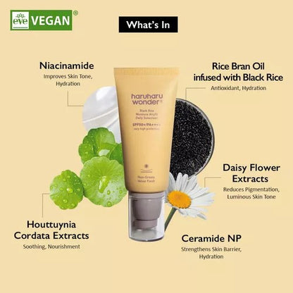 {{Haruharu Wonder Black Rice Moisture Airyfit Sunscreen – Protetor Solar Hidratante FPS 50+}} cosmética coreana em Portugal KEVA Cosmetic.