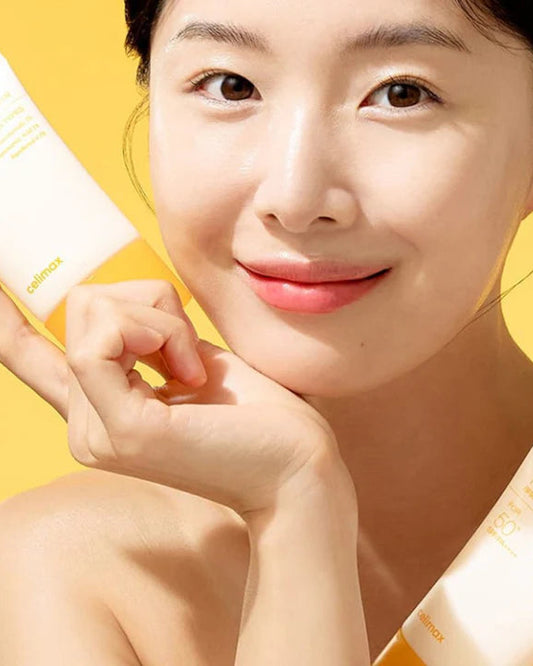 {{Celimax Pore + Dark Spot Brightening Care Sunscreen – Protetor Solar Iluminador FPS 50+}} cosmética coreana em Portugal KEVA Cosmetic.