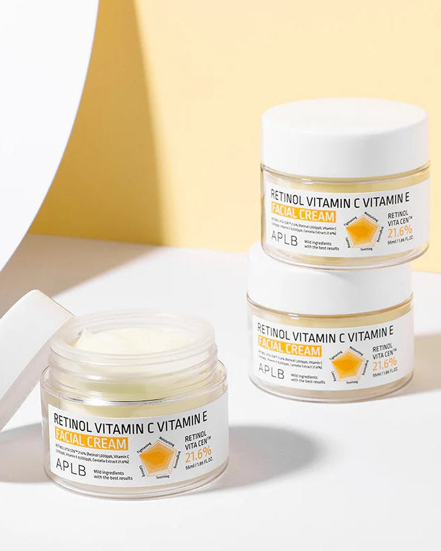 {{APLB Retinol Vitamin C - Facial Cream – Creme Antienvelhecimento Iluminador}} cosmética coreana em Portugal KEVA Cosmetic.