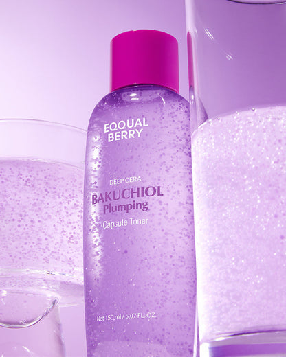 EQQUALBERRY Bakuchiol Plumping Capsule Toner – Firmeza e Volume