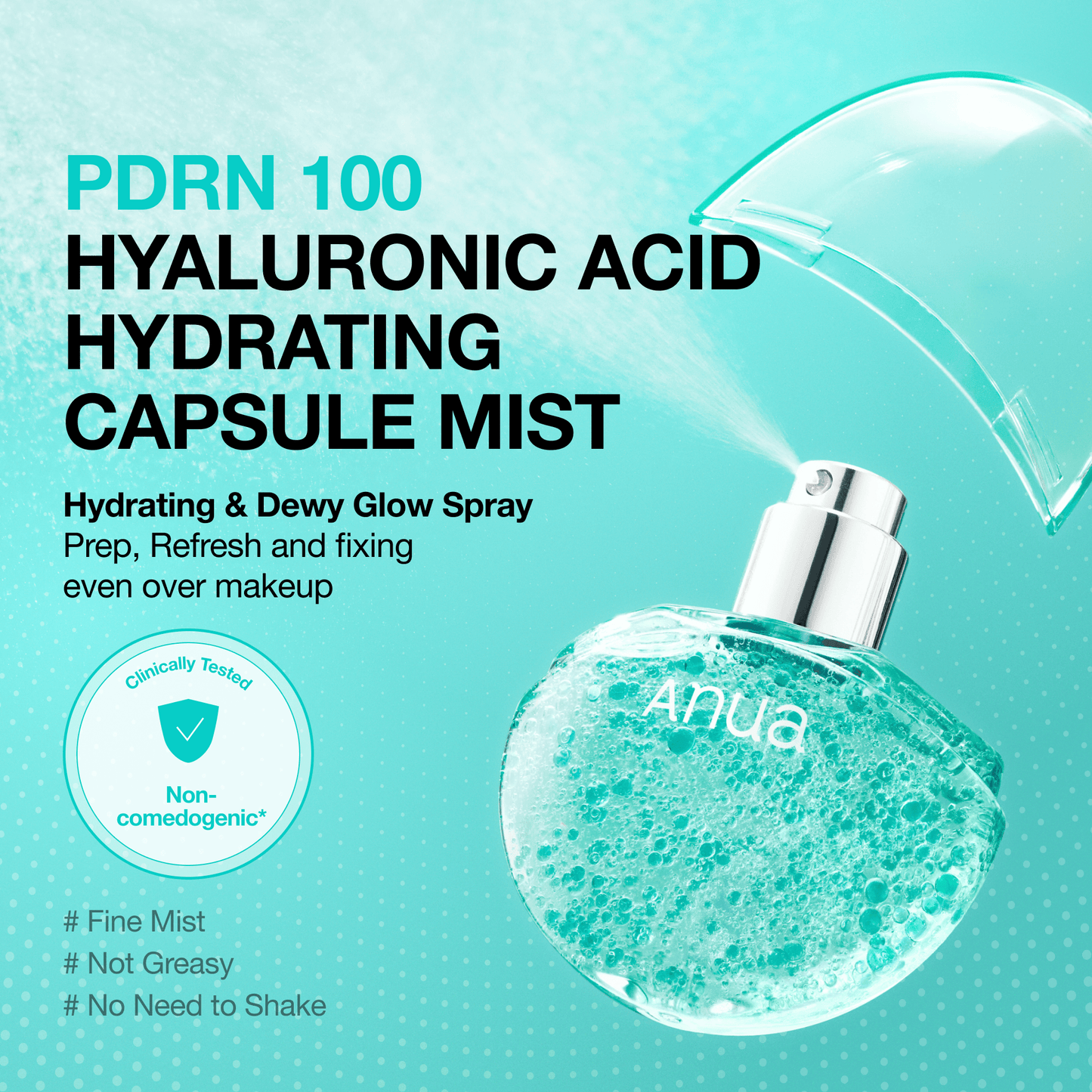 ANUA PDRN Hyaluronic Acid Hydrating Capsule Mist – Sérum Hidratante luminador