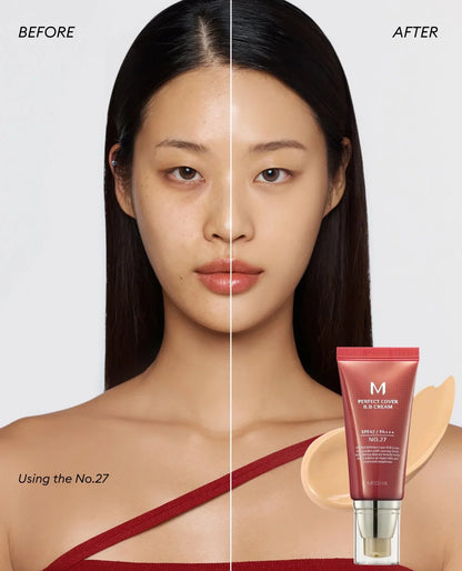 BB Cream MISSHA M Perfect Cover – Cobertura Média com Proteção Solar e Hidratação