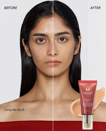 BB Cream MISSHA M Perfect Cover – Cobertura Média com Proteção Solar e Hidratação