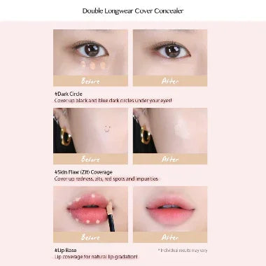 Corretor Peripera Double Longwear – Alta Cobertura com Acabamento Natural