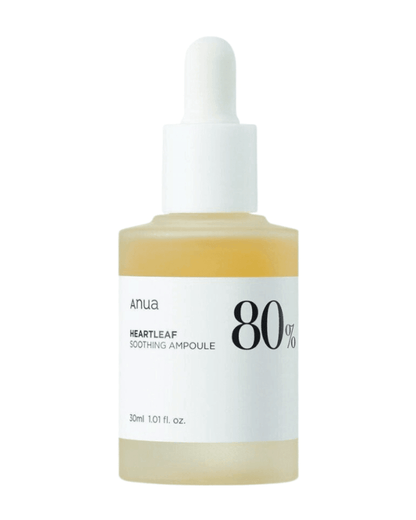 Anua Heartleaf 80 Ampoule – Ampola Hidratante e Calmante com Heartleaf para Pele Sensível 