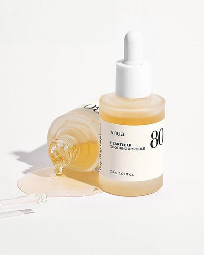 Anua Heartleaf 80 Ampoule – Ampola Hidratante e Calmante com Heartleaf para Pele Sensível - Keva Cosmetic