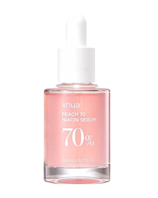 Anua Peach 70% Niacinamide Serum - Sérum Hidratante e Iluminador com Pêssego e Niacinamida para Pele Radiante - Keva Cosmetic
