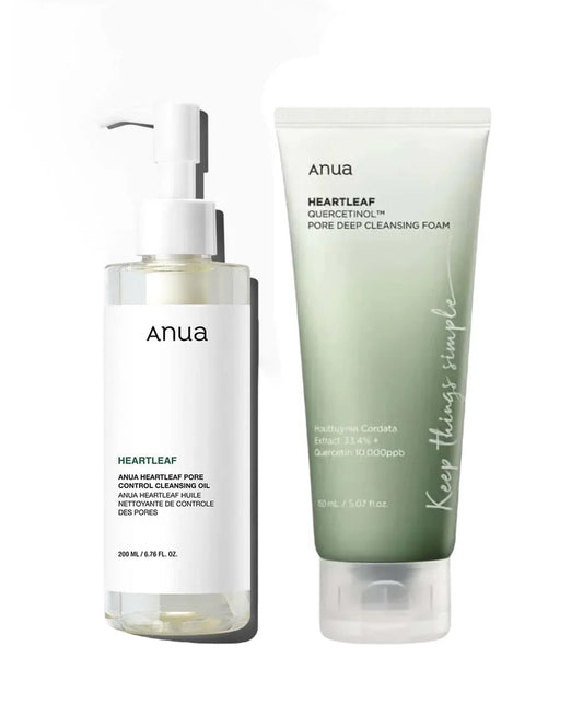 Anua Double Cleansing elimina eficazmente a maquilhagem, o sebo e outras impurezas da pele.