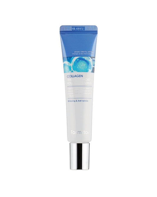 {{Farmstay Collagen Water Full Moist Eye Serum – Sérum Roll-on Hidratante para Olhos}} cosmética coreana em Portugal KEVA Cosmetic.
