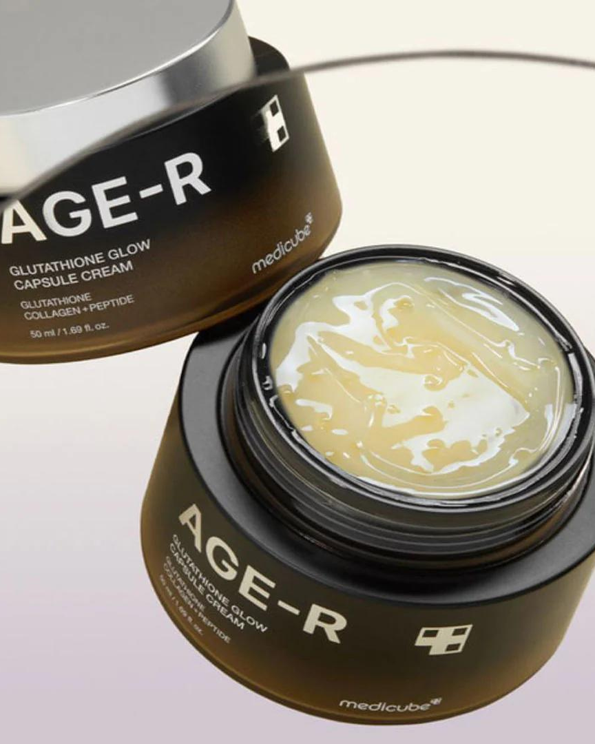 {{Medicube AGE-R Glutathione Glow Capsule Cream - Luminosidade Intensa e Uniforme}} cosmética coreana em Portugal KEVA Cosmetic.