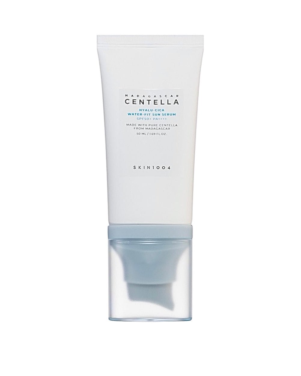 SKIN1004 Hyalu - Cica Sun Serum – Protetor Solar Hidratante com Centella e Ácido Hialurónico FPS50+ PA++++ - Keva Cosmetic